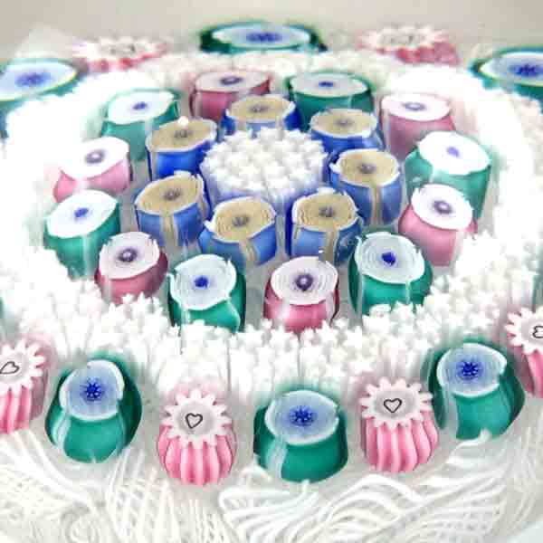 Large Concentric Roses & Stardust Cane - Image 2